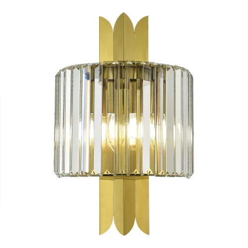 Бра Nari SL1635.301.02 ST-Luce прозрачный на 2 лампы, основание латунь в стиле американский 