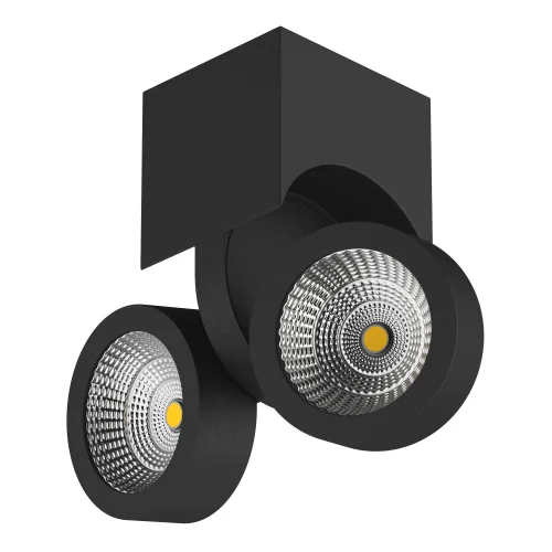 Светильник накладной LED Snodo 055373 Lightstar чёрный 2 лампы, основание чёрное в стиле хай-тек круглый