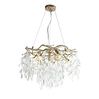 Люстра подвесная Brillo 3056-7P Favourite прозрачная на 7 ламп, основание золотое в стиле классический флористика ветви Люстра подвесная Brillo 3056-7P Favourite прозрачная на 7 ламп, основание золотое в стиле классический флористика ветви