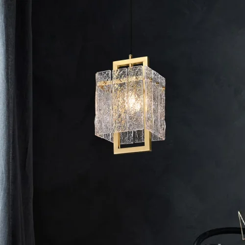 Светильник подвесной ADINA 167674-26 ImperiumLoft прозрачный 1 лампа, основание медь в стиле арт-деко фьюжн американский  фото 3