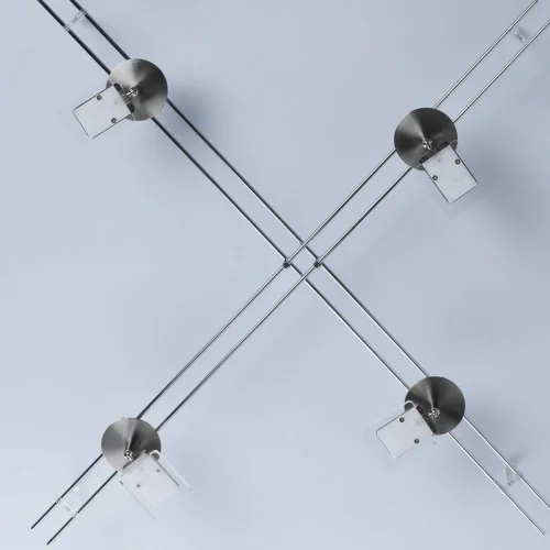 Трековая система LED 550011405 DeMarkt матовая никель с матовым никелем основанием в стиле хай-тек  фото 2