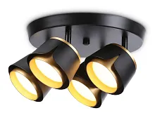 Спот с 4 лампами TN71243 Ambrella light чёрный GX53 в стиле хай-тек модерн 