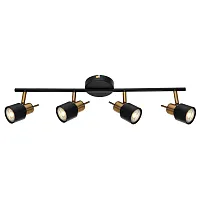 Спот с 4 лампами Almach A1906PL-4BK Arte Lamp чёрный GU10 в стиле модерн 
