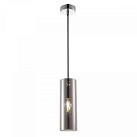 Светильник подвесной Gioia P011PL-01CH Maytoni прозрачный серый 1 лампа, основание хром в стиле современный 