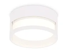 Светильник накладной TN5505 Ambrella light белый 1 лампа, основание белое в стиле хай-тек современный круглый