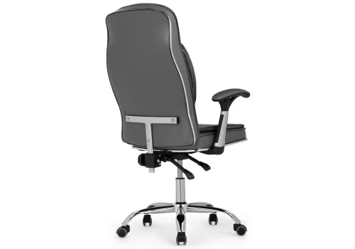 Кресло для руководителя Vestra light gray 15260 Woodville, серый/искусственная кожа, ножки/металл/хром, размеры - ****620*640 фото 5