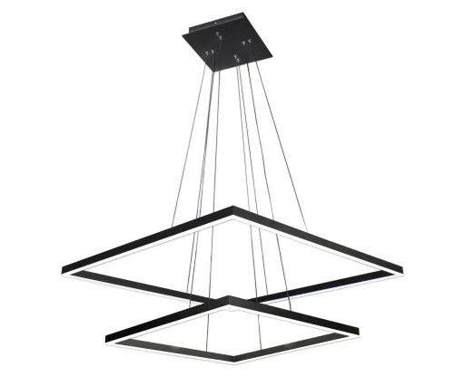 Люстра подвесная LED Альтис 08229,19(4000K) Kink Light чёрная на 1 лампа, основание чёрное в стиле хай-тек современный квадраты