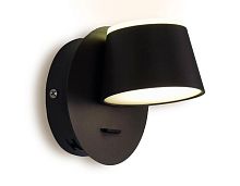 Бра с выключателем LED Sota FW168 Ambrella light чёрный 1 лампа, основание чёрное в стиле хай-тек современный 