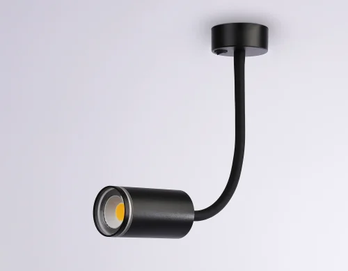 Бра с выключателем FW2470 Ambrella light чёрный на 1 лампа, основание чёрное в стиле современный хай-тек гибкая ножка для чтения фото 6