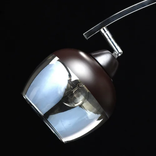 Люстра потолочная Тетро 673015903 DeMarkt бежевая на 3 лампы, основание хром в стиле современный  фото 6