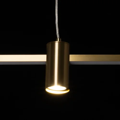 Светильник подвесной Ральф 675015405 DeMarkt латунь 4 лампы, основание латунь в стиле хай-тек современный трубочки фото 5