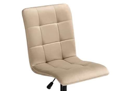 Компьютерное кресло Квадро бежевый / черный 544119 Woodville, бежевый/велюр, ножки/металл/чёрный, размеры - *960***420*570 фото 6