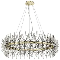 Люстра подвесная Флориейн (Floriane) WE119.28.303 Wertmark прозрачная на 28 ламп, основание золотое в стиле арт-деко современный Люстра подвесная Флориейн (Floriane) WE119.28.303 Wertmark прозрачная на 28 ламп, основание золотое в стиле арт-деко современный
