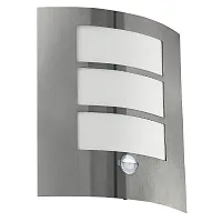 Настенный светильник 88142 CITY Eglo уличный IP44 серый 1 лампа, плафон белый в стиле современный E27