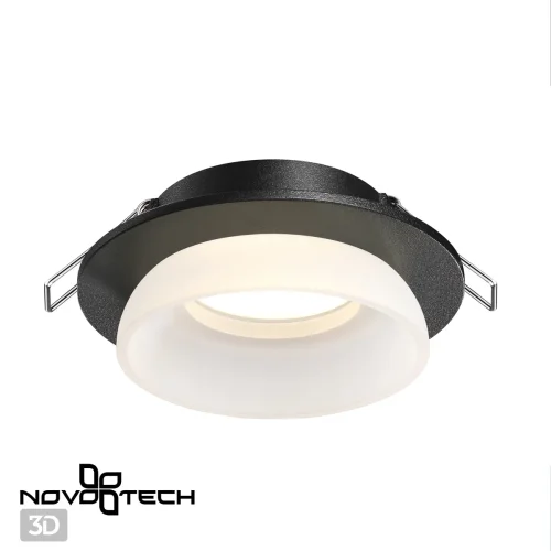 Светильник точечный Lirio 370721 Novotech чёрный белый 1 лампа, основание чёрное в стиле хай-тек современный  фото 4