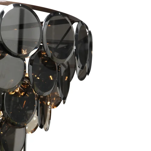 Люстра подвесная V5850-7/25 Vitaluce чёрная серая на 25 ламп, основание бронзовое в стиле классический современный  фото 2