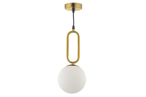 Светильник подвесной Canelli L 1.P2 W Arti Lampadari белый 1 лампа, основание золотое в стиле современный 