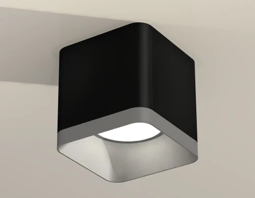 Светильник накладной XS7806003 Ambrella light чёрный 1 лампа, основание чёрное в стиле современный хай-тек квадратный фото 3