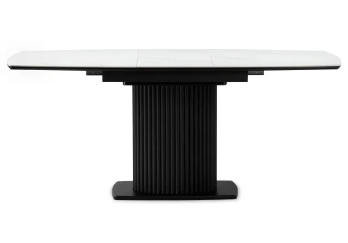 Керамический стол Фестер 160(205)х90х76 белый мрамор / черный 572421 Woodville столешница белая из керамика фото 3