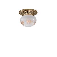 Светильник потолочный PL 7805/1 Reccagni Angelo прозрачный белый 1 лампа, основание золотое в стиле классический 