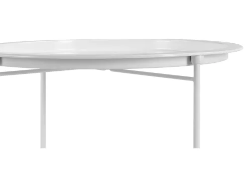 Журнальный столик-поднос Tray 47х51 white 15393 Woodville столешница белая из металл фото 5