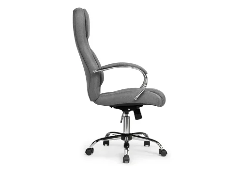 Компьютерное кресло Tron gray fabric 15519 Woodville, серый/ткань, ножки/металл/хром, размеры - *1210***610*700 фото 4