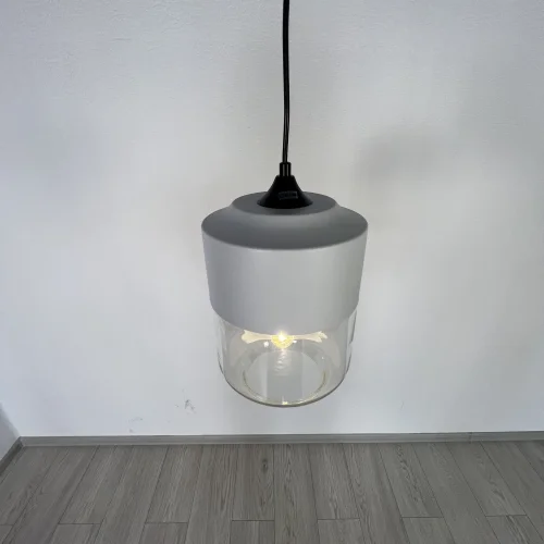 Светильник подвесной NORD A D18 White/Transparent 190484-26 ImperiumLoft прозрачный 1 лампа, основание белое в стиле современный  фото 13