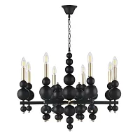 Люстра подвесная Nana 8106/8 Lumion без плафона на 8 ламп, основание чёрное в стиле арт-деко Люстра подвесная Nana 8106/8 Lumion без плафона на 8 ламп, основание чёрное в стиле арт-деко