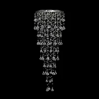 Люстра хрустальная каскадная Tesoro H 1.4.55.118 N Dio D'Arte прозрачная на 12 ламп, основание никель в стиле модерн 