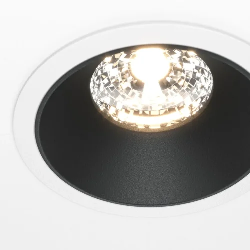 Светильник точечный Alfa LED DL043-01-15W3K-RD-WB Maytoni белый чёрный 1 лампа, основание чёрное белое в стиле современный  фото 4