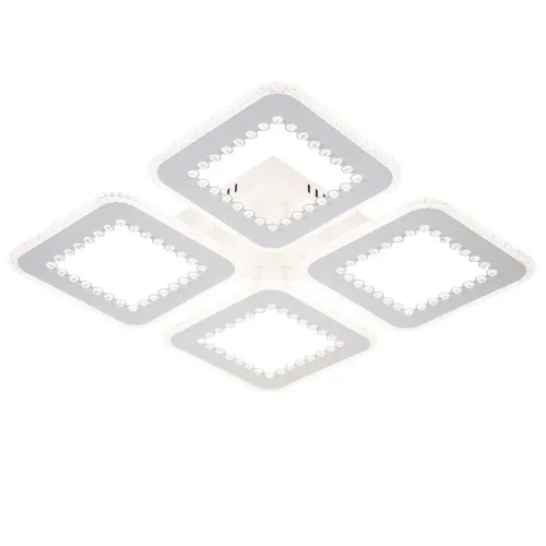 Люстра потолочная LED Dew 10231/4LED Escada прозрачная на 1 лампа, основание белое в стиле хай-тек квадраты