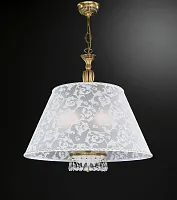 Люстра подвесная  L 8281/60 Reccagni Angelo белая на 5 ламп, основание античное бронза в стиле классический 