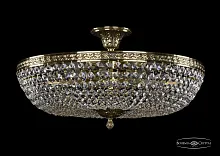 Люстра потолочная хрустальная 19111/55IV GB C1 Bohemia Ivele Crystal прозрачная на 8 ламп, основание золотое в стиле классический sp