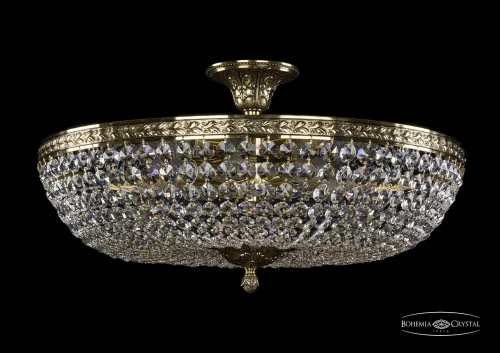 Люстра потолочная хрустальная 19111/55IV GB C1 Bohemia Ivele Crystal прозрачная на 8 ламп, основание золотое в стиле классический sp
