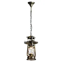 Светильник подвесной LSP-9518 Lussole прозрачный 1 лампа, основание античное бронза в стиле кантри 