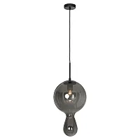 Светильник подвесной LSP-8498 Lussole чёрный серый 1 лампа, основание чёрное в стиле современный выдувное