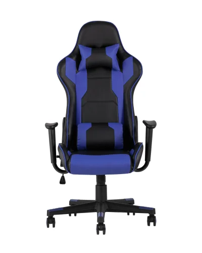 Кресло спортивное TopChairs Diablo, синее УТ000004577 Stool Group, синий/экокожа, ножки/металл/чёрный, размеры - ****640*530 фото 2