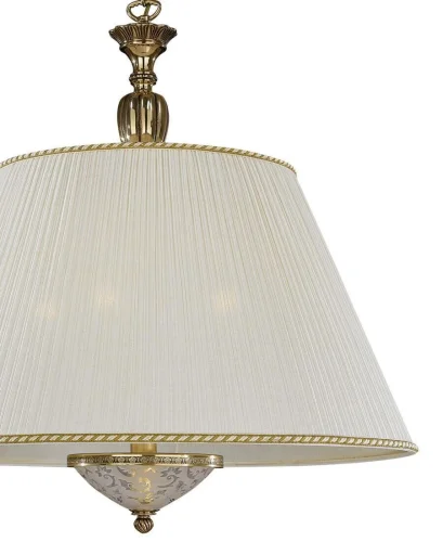 Люстра подвесная  L 6502/60 Reccagni Angelo белая на 5 ламп, основание золотое в стиле классический  фото 3
