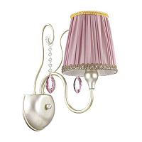 Бра GAELLORI 3393/1W Odeon Light розовый фиолетовый 1 лампа, основание золотое в стиле классический 