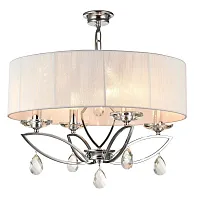 Люстра подвесная Miraggio MOD602-04-N Maytoni белая на 4 лампы, основание хром в стиле современный 