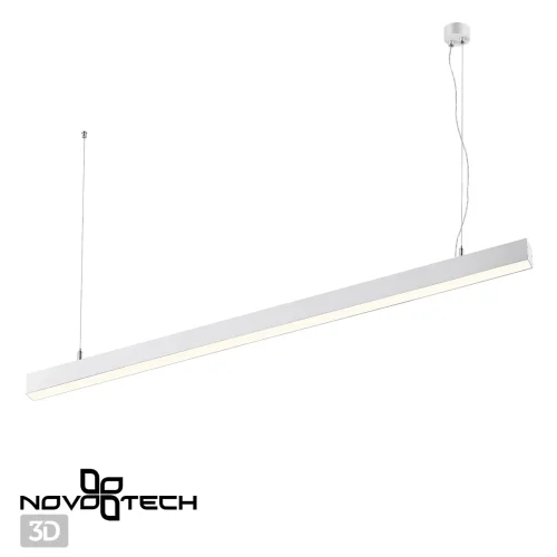 Светильник подвесной LED Iter 358865 Novotech белый 1 лампа, основание белое в стиле современный минимализм линейный фото 7