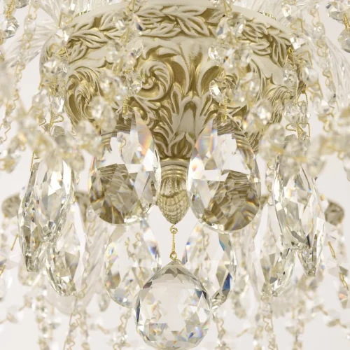 Люстра подвесная AL16302/10/240 WMG Bohemia Ivele Crystal без плафона на 10 ламп, основание белое патина золотое в стиле классический sp фото 5