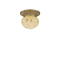 Светильник потолочный PL 7802/1 Reccagni Angelo жёлтый 1 лампа, основание золотое в стиле классический 