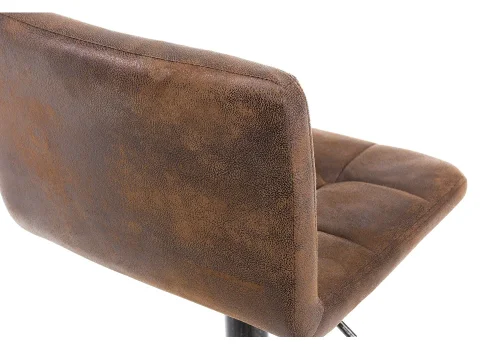 Барный стул Paskal vintage brown 1883 Woodville, коричневый/ткань, ножки/металл/коричневый, размеры - ****430*470 фото 6