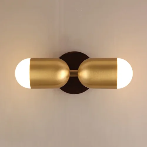 Настенный светильник CHRIS B Brass 209123-23 ImperiumLoft белый на 2 лампы, основание латунь в стиле современный  фото 20
