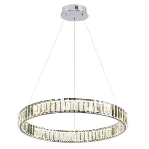Люстра подвесная LED Vekia 4930/36L Odeon Light прозрачная на 1 лампа, основание хром в стиле современный кольца фото 4
