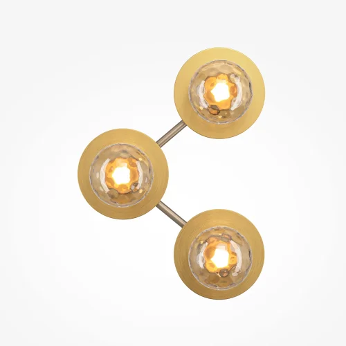 Бра LED Ambre MOD331WL-L6BS3K Maytoni янтарный на 1 лампа, основание латунь в стиле современный молекула шар фото 4