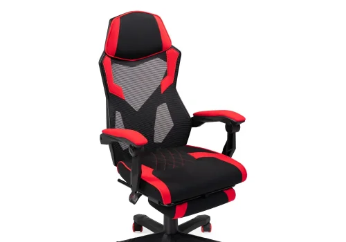 Компьютерное кресло Brun red / black 15401 Woodville, красный чёрный/сетка ткань, ножки/пластик/чёрный, размеры - *1200***610* фото 8