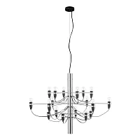 Люстра подвесная Гино (Gino) 10196/650 Chrome LOFT IT без плафона на 18 ламп, основание чёрное в стиле современный Люстра подвесная Гино (Gino) 10196/650 Chrome LOFT IT без плафона на 18 ламп, основание чёрное в стиле современный