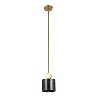 Светильник подвесной Opalus 2909-1P Favourite чёрный 1 лампа, основание медь в стиле модерн 